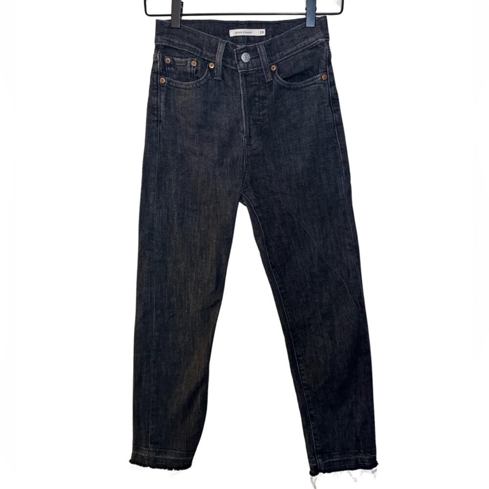 Levi’s Wedgie Straight Denim Jeans - Faded Black Size 24